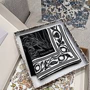 Dior 90 Square Scarf Black Silk Twill - 90x90cm - 2