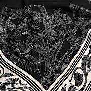 Dior 90 Square Scarf Black Silk Twill - 90x90cm - 6