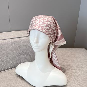 Dior Oblique Diortwin 90 Square Scarf Pink and Gray Silk Twill - 90x90cm