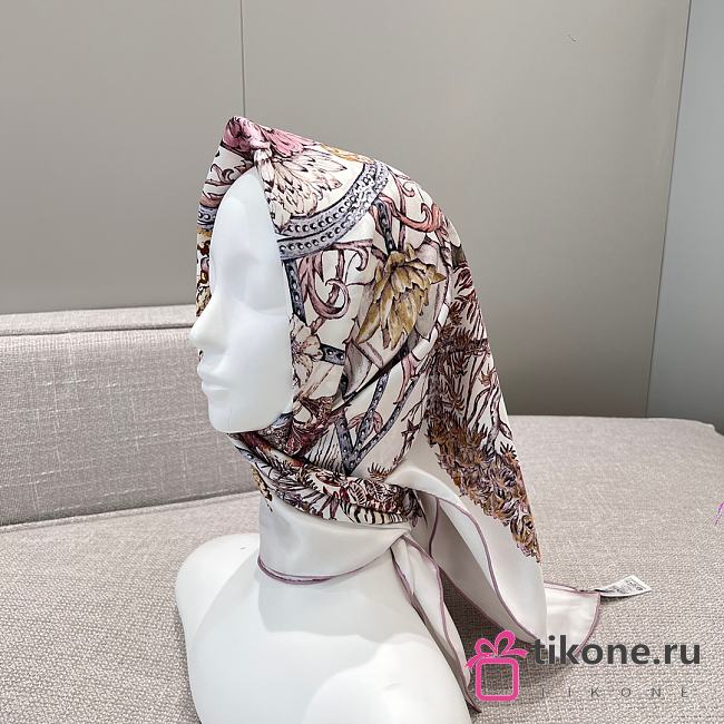 Dior 90 Étoile de Voyage Square Scarf Pink Silk Twill - 90x90cm - 1