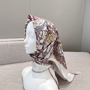 Dior 90 Étoile de Voyage Square Scarf Pink Silk Twill - 90x90cm