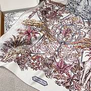 Dior 90 Étoile de Voyage Square Scarf Pink Silk Twill - 90x90cm - 4