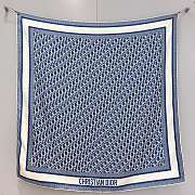 Dior Oblique 90 Square Scarf Blue Silk Twill - 90x90cm - 5