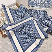 Dior Oblique 90 Square Scarf Blue Silk Twill - 90x90cm - 3
