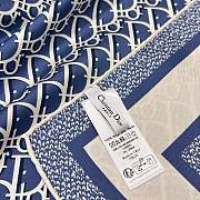 Dior Oblique 90 Square Scarf Blue Silk Twill - 90x90cm - 2