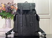 LV Backpack Christopher MM Monogram Taurillon Leather LG G90 Black M55699 - 38x44x12.5cm - 1