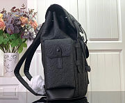LV Backpack Christopher MM Monogram Taurillon Leather LG G90 Black M55699 - 38x44x12.5cm - 6