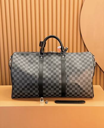 LV Keepall Bandoulière 55 Damier Graphite Canvas N41413 - ‭55x31x26‬cm