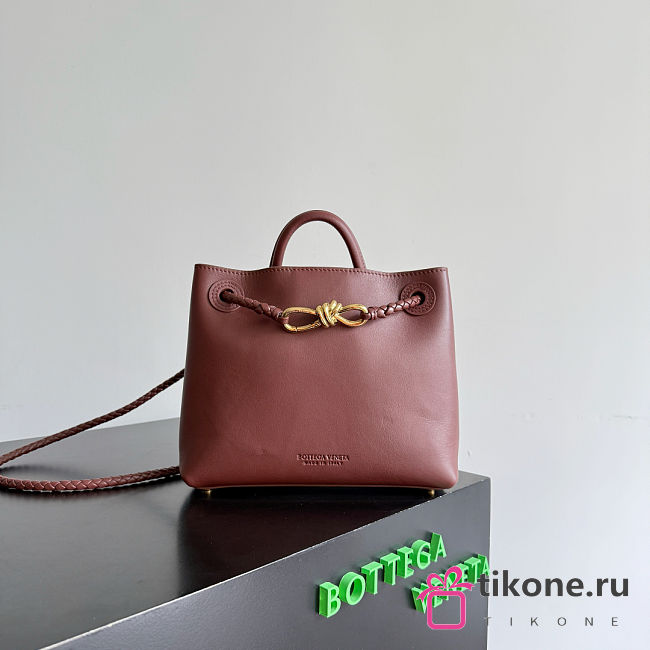 Bottega Veneta Small Andiamo Sapele/Redstone - 25x22x10.5cm - 1