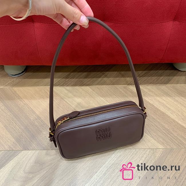 Miumiu Leather Pouch Briarwood 5NE024 - 20x10x4.5cm - 1