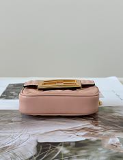 Fendi Baguette NM Bag Zucca Embossed Leather Nano Pink - 11x3x7cm - 6