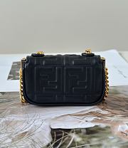 Fendi Baguette NM Bag Zucca Embossed Leather Nano Black - 11x3x7cm - 6