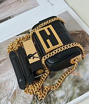 Fendi Baguette NM Bag Zucca Embossed Leather Nano Black - 11x3x7cm - 5