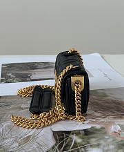 Fendi Baguette NM Bag Zucca Embossed Leather Nano Black - 11x3x7cm - 4