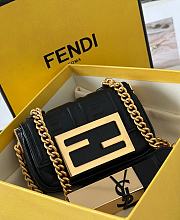 Fendi Baguette NM Bag Zucca Embossed Leather Nano Black - 11x3x7cm - 3