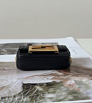 Fendi Baguette NM Bag Zucca Embossed Leather Nano Black - 11x3x7cm - 2