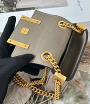 Fendi Baguette NM Bag Zucca Embossed Leather Nano Elephent Gray - 11x3x7cm - 6
