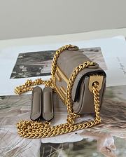 Fendi Baguette NM Bag Zucca Embossed Leather Nano Elephent Gray - 11x3x7cm - 4