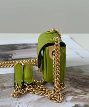 Fendi Baguette NM Bag Zucca Embossed Leather Nano Green - 11x3x7cm - 3