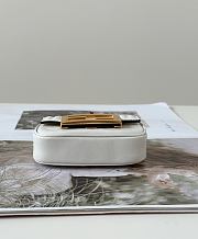 Fendi Baguette NM Bag Zucca Embossed Leather Nano White - 11x3x7cm - 6