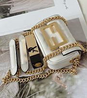 Fendi Baguette NM Bag Zucca Embossed Leather Nano White - 11x3x7cm - 2