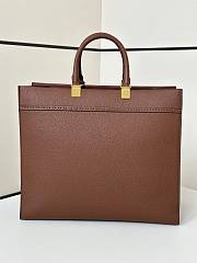 Fendi Sunshine Medium Brown Leather Shopper - 35x31x17cm - 4