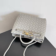 Bottega Veneta Small Andiamo Intrecciato Gray - 25x20x10cm - 4