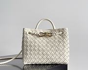 Bottega Veneta Small Andiamo Intrecciato Sea Salt - 25x20x10cm - 1