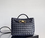 Bottega Veneta Small Andiamo Intrecciato Navy Blue - 25x20x10cm - 1