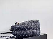Bottega Veneta Small Andiamo Intrecciato Navy Blue - 25x20x10cm - 6