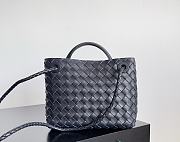 Bottega Veneta Small Andiamo Intrecciato Navy Blue - 25x20x10cm - 2