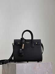 YSL Nano Sac De Jour In Grained Leather Black - 22x18x10.5cm - 5