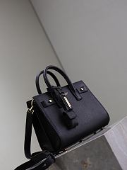YSL Nano Sac De Jour In Grained Leather Black - 22x18x10.5cm - 4