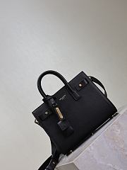 YSL Nano Sac De Jour In Grained Leather Black - 22x18x10.5cm - 2