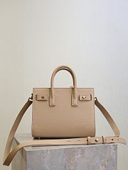 YSL Nano Sac De Jour In Grained Leather Beige - 22x18x10.5cm - 6