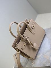 YSL Nano Sac De Jour In Grained Leather Beige - 22x18x10.5cm - 2