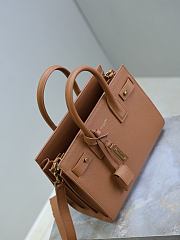 YSL Baby Sac De Jour In Grained Leather Brown - 26x20x13cm - 5