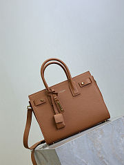 YSL Baby Sac De Jour In Grained Leather Brown - 26x20x13cm - 2