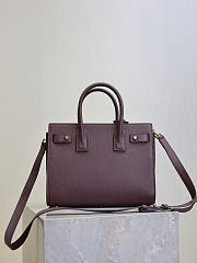 YSL Baby Sac De Jour In Grained Leather Burgundy - 26x20x13cm - 3