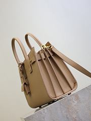 YSL Baby Sac De Jour In Grained Leather Beige - 26x20x13cm - 5