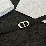 Dior CD Icon Leather Bracelet Black Calfskin and Silver Finish Brass - 6