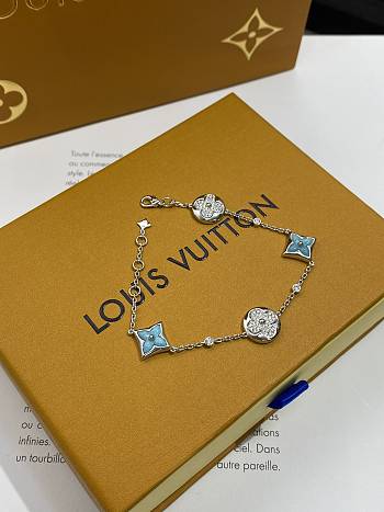 LV Color Blossom BB Star and Sun Multi Motif Bracelet Yellow Gold Amazonite and Diamonds Q05979 