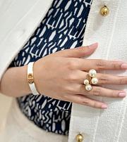 Dior 30 Montaigne Thin Bangle in White - 2