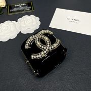 Chanel Faux Pearl & Strass CC Resin Cuff Bracelet Black 20101 - 4