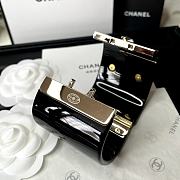 Chanel Faux Pearl & Strass CC Resin Cuff Bracelet Black 20102 - 3