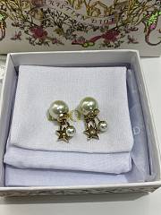 Dior Tribales Earrings Gold Finish Metal and White Resin Pearls 20104 - 6