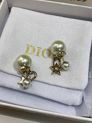 Dior Tribales Earrings Gold Finish Metal and White Resin Pearls 20104 - 4