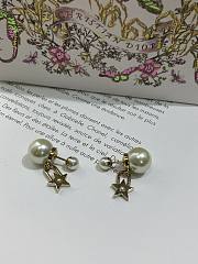 Dior Tribales Earrings Gold Finish Metal and White Resin Pearls 20104 - 3