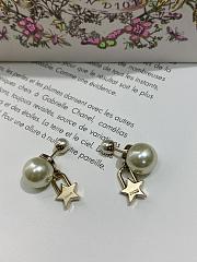 Dior Tribales Earrings Gold Finish Metal and White Resin Pearls 20104 - 2