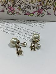 Dior Tribales Earrings Gold Finish Metal and White Resin Pearls 20104 - 1